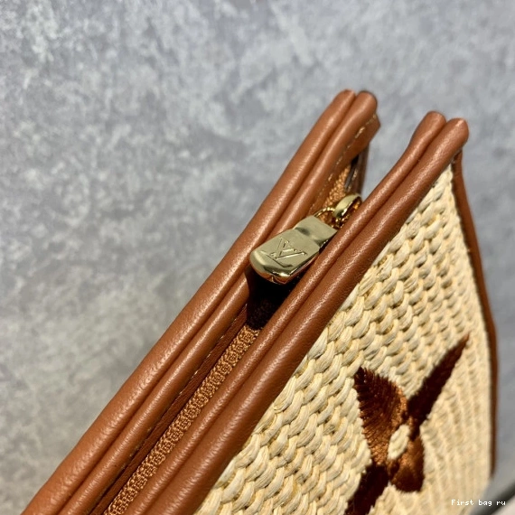 First bag ru VUITTON LOUIS Pouch Monogram Toiletry Raffia 0812